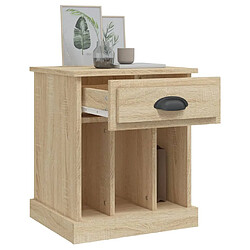 Maison Chic Table de chevet Table de Nuit Meuble de Rangement chêne sonoma 43x36x50 cm pas cher