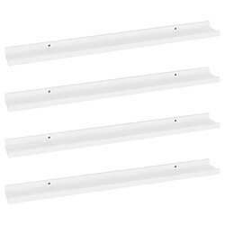 vidaXL Étagères murales 4 pcs Blanc 80x9x3 cm