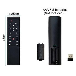 Avis Wewoo 2.4G Air Mouse Télécommande avec entrée vocale Fidelity et apprentissage infrarouge pour PC et Android TV Boxordinateur portable et projecteur