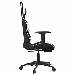 Acheter Maison Chic Chaise de jeu, Chaise gaming avec repose-pied, Fauteuil gamer,Chaise de Bureau Noir et blanc Similicuir -GKD10272