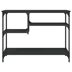 Acheter Maison Chic Table console | Meuble d'entrée | Table d'appoint avec étagères noir 100x35x75 cm -GKD29213