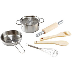 Hape Chefs Choice Kit de cuisine pour enfants en bois Ensemble d'accessoires de cuisine et de nourriture 