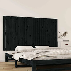 Maison Chic Tête de lit scandinave pour lit adulte,Meuble de chambre murale Noir 159,5x3x90 cm Bois massif de pin -MN18369 