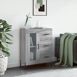 Maison Chic Buffet,Meuble de Rangement,commode pour salon,Cuisine sonoma gris 69,5x34x90 cm bois d'ingénierie -MN40113