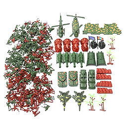 270 pièce en plastique soldat 4 cm armée figures playset armée sable scène modèle jouet