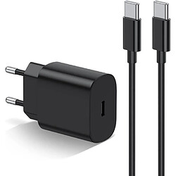 Chargeur Samsung Rapide 25W, Chargeur USB C + Cable USB-C vers USB-C Compatible avec Samsung Galaxy S22, S21 Ultra, S21 Fe, A52