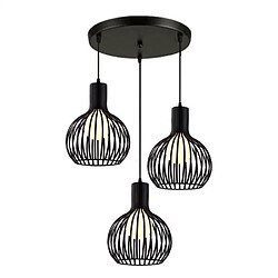 Stoex Suspensions Industrielle Cage fer ,Lustre Abat-Jour Corde Ajustable Luminaire Lustre en Fer Salle à Manger,Bar,Chambre