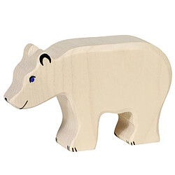 Figurine en bois Holztiger : Animaux de la Mer : Ours blanc