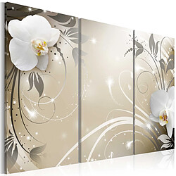 Decoshop26 Tableau toile de décoration murale impression premium en 3 parties sur châssis en bois motif Espoir fleuri 120x80 cm 11_0016314