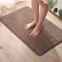 LUUCOZK Tapis de bain antidérapants absorbants à séchage rapide - Marron foncé-60x110cm 