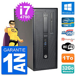 PC Tour HP EliteDesk 800 G1 Intel i7-4790 RAM 32Go Disque 1To Windows 10 Wifi - Occasion