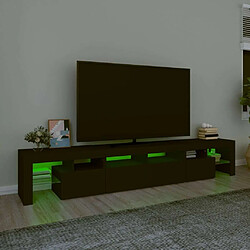 Acheter Maison Chic Meuble TV avec lumières LED, Banc TV pour salon, Meuble de rangement Noir 230x36,5x40 cm -GKD53369