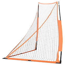 Avis vidaXL Filet de baseball portable orange et noir 183x182x183 cm