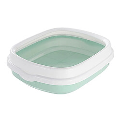 Bac à Litière Pour Chat Open Top PP Bac à Litière En Plastique Pan Kitten Hooded Toilet Blue