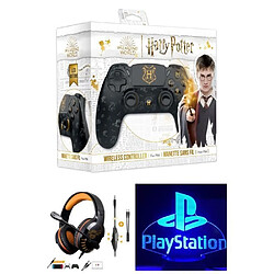 Freaks And Geeks Manette PS4 Bluetooth Harry Potter Noire Lumineuse 3.5 JACK + Casque Spirit of Gamer PRO-H3 PS4-PS5 PLAYSTATION