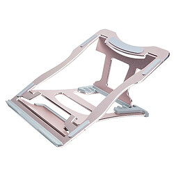 Wewoo Support d'ordinateur portable de fixation pour ordinateur simplesupport de bureau en alliage d'aluminiumsupport à six niveauxtaille 21x26cm Or rose