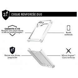 Force Case Double Coque Renforcée pour Samsung Galaxy Z Flip 5 DUO Transparent