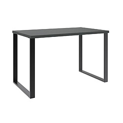 Pegane Meuble de bureau coloris noir - Longueur 120 x Hauteur 75 x Profondeur 70 cm