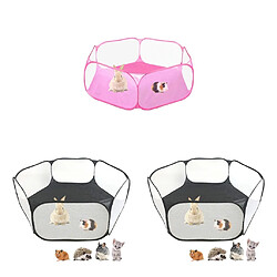 Pliable Play Pen Cage Hamster Lapin Cochon D'Inde Gerbille Intérieur / Extérieur Rose +Pliable Play Pen Cage Hamster Lapin Cochon D'Inde Gerbille Intérieur / Extérieur Noir