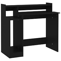 Avis Maison Chic Bureau solide,Table de travail,Bureau d'ordinateur avec lumières LED noir 97x45x90 cm bois d'ingénierie -GKD69169