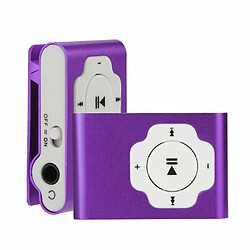 Acheter Mini Cube Lecteur Mp3 Support Tf-Card / Micro Sd Rechargeable Portable Key Music Player Avec Meatal Clip Violet