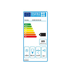 Hotte décorative inclinée 90cm 615m3/h noir - LFV439K - ELECTROLUX