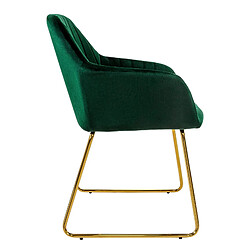 Avis ML-Design Lot de 8 chaises de salle à manger vert assise en velours pieds dorés en métal