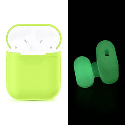 Wewoo Coque Protection Pour Apple AirPods Portable Bluetooth Écouteurs Boîte de en silicone Anti-perte Sac rangement Dropproof (Les ne sont pas inclus) (Vert fluorescent)