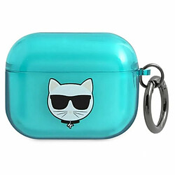 Karl Lagerfeld KLAPUCHFL Housse pour AirPods Pro Bleu Choupette 