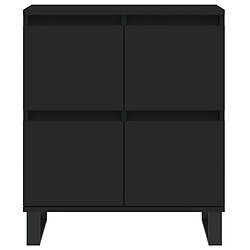 Maison Chic Buffet,Meuble de Rangement,commode pour salon,Cuisine Noir 60x35x70 cm Bois d'ingénierie -MN37922 pas cher