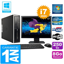 PC HP Compaq 8300 SFF Core I7-2600 Ram 8Go Disque 250 Go Wifi W7 Ecran 19" - Occasion