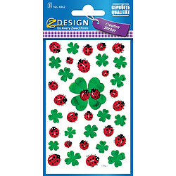 AVERY Zweckform Sticker ZDesign 'Coccinelle et trèfle' ()