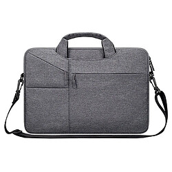 Wewoo Sacoche ST02S Étanche Résistant À La Déchirure Caché Portable Sangle Une épaule Sac à Main pour 14.1 pouces Ordinateurs Portablesavec Ceinture Valise Gris Foncé 