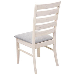 Avis Decoshop26 Lot de 2 chaises de salle à manger cuisine chaise tissu gris et bois massif clair 04_0000399