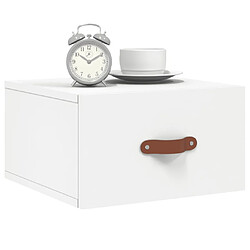 Avis Maison Chic Table de chevet murale - Table de Nuit blanc 35x35x20 cm