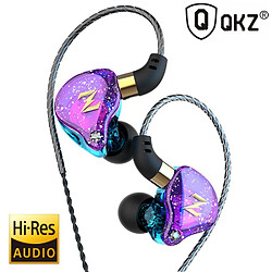 GUPBOO Nouveau QKZ ZEN écouteurs HiFi basse écouteurs double haut-parleurs filaire casque avec micro casque antibruit Sport course musique fone 