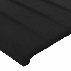 Maison Chic Tête de lit scandinave avec oreilles,meuble de chambre Noir 183x16x78/88 cm Velours -MN47035 pas cher