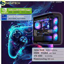 Sedatech PC Gamer • Intel i9-14900KF • RTX4080 Super • 32 Go DDR5 • 2To SSD M.2 • sans OS