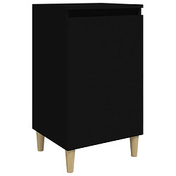 Maison Chic Table de chevet,Table de nuit,Table d'appoint pour salon noir 40x35x70 cm bois d’ingénierie -MN34411