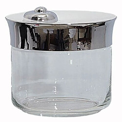 Bqhl Editions Bugatti 22-155/07 Acqua Bocal Acier Inox/Porcelaine Blanc 11,5 x 11,5 x 15 cm