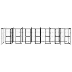 vidaXL Chenil extérieur Acier 16,94 m²