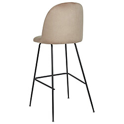 Beliani Tabouret de bar Set de 2 Velours Taupe ARCOLA pas cher