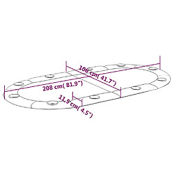 vidaXL Dessus de table de poker pliable 10 joueurs Bleu 208x106x3 cm pas cher