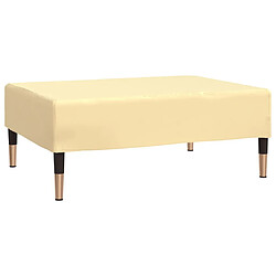 vidaXL Repose-pied Crème 78x56x32 cm Velours