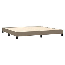 Acheter Maison Chic Lit adulte- Lit + matelas,Sommier à lattes de lit avec matelas Taupe 200x200 cm Tissu -GKD16629