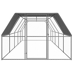 vidaXL Poulailler d'extérieur 3x10x2 m Acier galvanisé