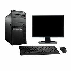 PC Tour Lenovo M93p Ecran 22" Core i7-4770 RAM 16Go Disque 250Go Windows 10 Wifi - Occasion