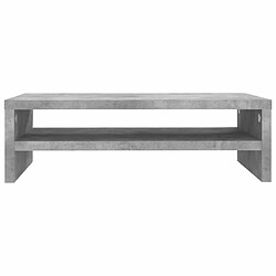 Avis vidaXL Support de moniteur Gris béton 42x24x13 cm Bois d'ingénierie