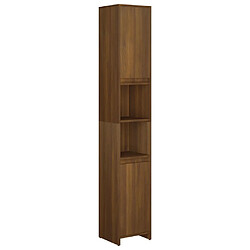 Maison Chic Armoire de bain,Meuble de rangement de salle de bain,Meuble haut Chêne marron 30x30x183,5 cm Bois d'ingénierie -GKD746952