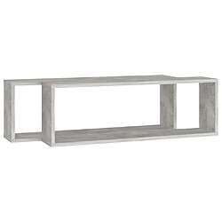 Acheter Maison Chic Lot de 2 Étagères cube murales,Etagère de rangement flottantes Gris béton 80x15x26,5 cm Aggloméré -MN25699